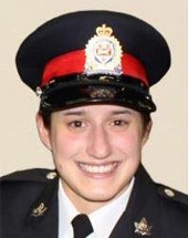Headshot of Constable Jennifer Kovach wearing her police uniform, smiling